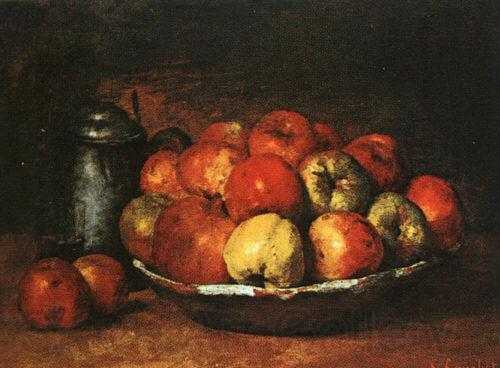 Gustave Courbet Still Life with Apples and Pomegranates Norge oil painting art